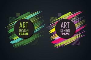 vector frame for text Modern Art graphics