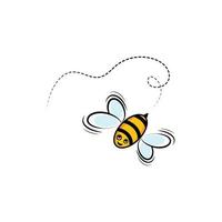 Bee vector icon illustration design template