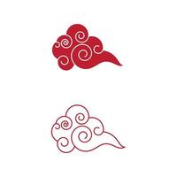 Chinese Cloud template vector icon