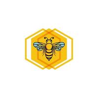 Bee vector icon illustration design template