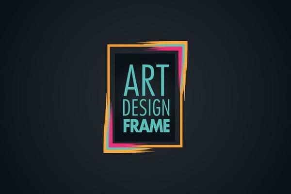 vector frame for text Modern Art graphics