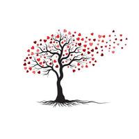 tree branch love vector ilustration design