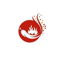 Red hot natural chili icon vector Illustration