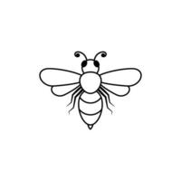 Bee vector icon illustration design template