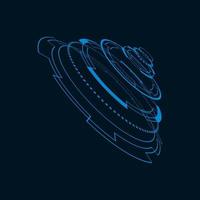 Futuristic user interface illustration vector
