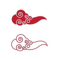 Chinese Cloud template vector icon