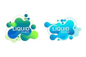 Abstract liquid shape Fluid design vector