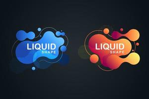 Abstract liquid shape Fluid design vector