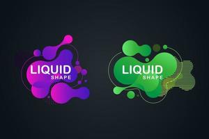 Abstract liquid shape Fluid design vector