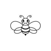 Bee vector icon illustration design template