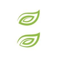 Logos of green Tree leaf ecology vector