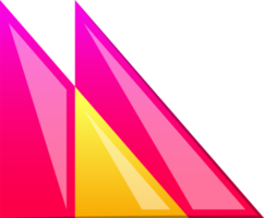 Abstract triangle mountain logo illustration in trendy and minimal style png