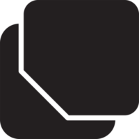 ilustração de logotipo quadrado de camadas abstratas em estilo moderno e minimalista png