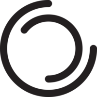 illustration abstraite du logo du cercle superposé dans un style branché et minimaliste png