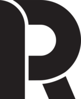 illustration abstraite du logo lettre r dans un style branché et minimal png