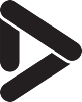 abstrakte Play-Button-Logo-Illustration im trendigen und minimalistischen Stil png