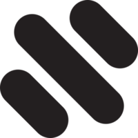 illustration abstraite du logo à trois lignes dans un style branché et minimaliste png