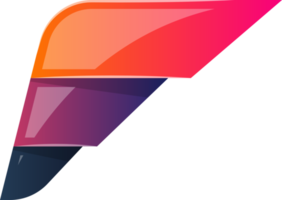 illustration abstraite du logo de l'aile dans un style branché et minimaliste png