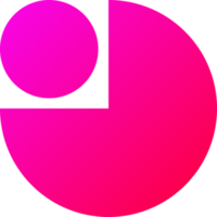 abstrakt cirkel logotyp med hål illustration i trendig och minimal stil png