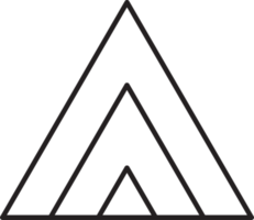 Abstract triangle mountain logo illustration in trendy and minimal style png