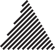 ilustración de logotipo de montaña de triángulo abstracto en estilo moderno y minimalista png
