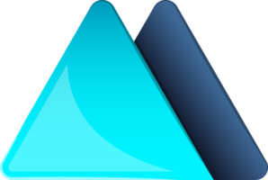 Abstract triangle mountain logo illustration in trendy and minimal style png