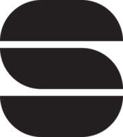 ilustração abstrata do logotipo da letra s em estilo moderno e minimalista png