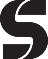 Abstract letter S logo illustration in trendy and minimal style png