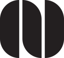 ilustração abstrata do logotipo da letra n em estilo moderno e minimalista png