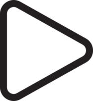 illustration abstraite du logo du bouton de lecture dans un style branché et minimal png