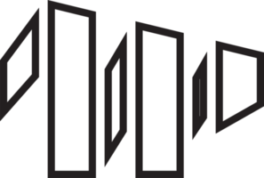 illustration abstraite du logo de la montagne dans un style branché et minimal png