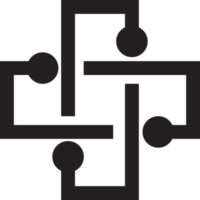 ilustração de logotipo de conexão abstrata em estilo moderno e minimalista png