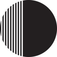 abstrakt cirkel och linje logotyp illustration i trendig och minimal stil png
