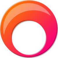 logo de cercle abstrait avec illustration de trous dans un style branché et minimal png