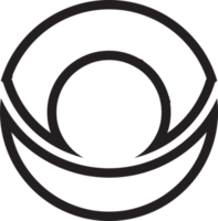 astratto cerchio logo con fori illustrazione nel di moda e minimo stile png