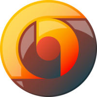 abstract overlappende cirkel logo illustratie in modieus en minimaal stijl png