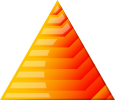 Abstract pyramid triangle logo illustration in trendy and minimal style png