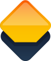 illustration de logo carré de couches abstraites dans un style branché et minimal png
