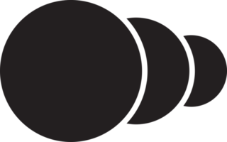 illustration abstraite du logo du cercle superposé dans un style branché et minimaliste png