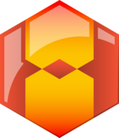 Abstract hexagon logo illustration in trendy and minimal style png