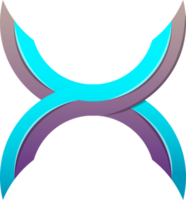 abstract brief X logo illustratie in modieus en minimaal stijl png