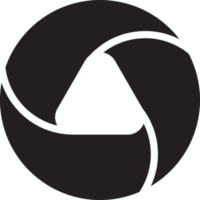 logotipo de círculo abstracto con ilustración de agujeros en un estilo moderno y minimalista png