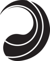 abstrakte Wassertropfen-Logo-Illustration im trendigen und minimalistischen Stil png