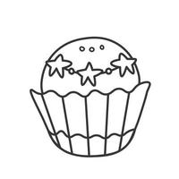 Cute brigadeiro doodle vector illustration