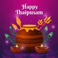 Happy Thaipusam Concept vector