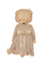 drawing of vintage toy teddy bear png