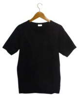 camiseta negra con percha png