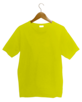 camiseta amarela com cabide png