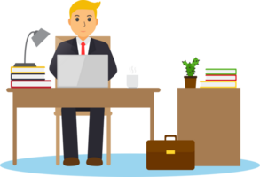 Businessman working concept png