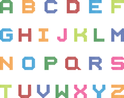 conjunto de letras do alfabeto png